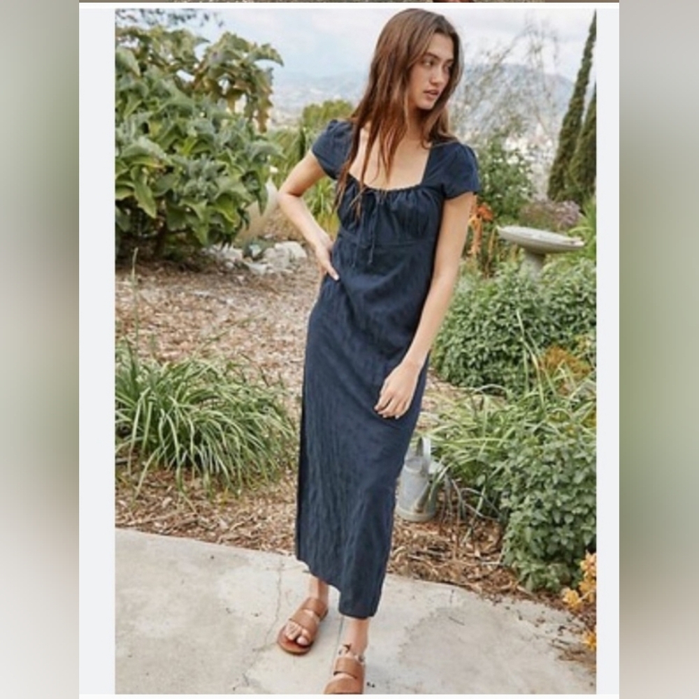 Free People Navy Midi Dress - Picture 2 of 5